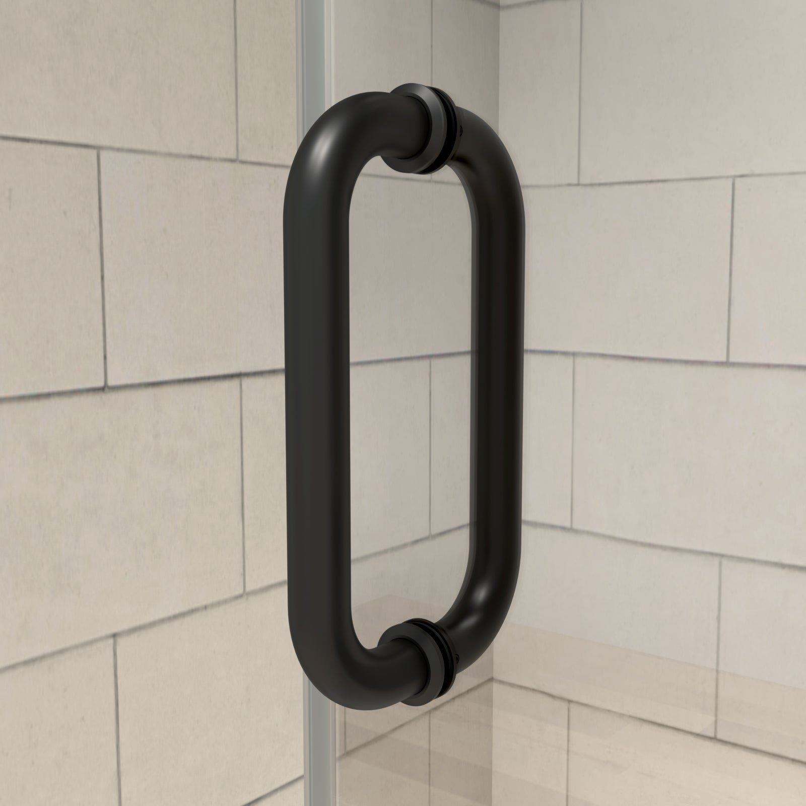 Sliding Shower Doors Matte Black Stainless Steel Frameless