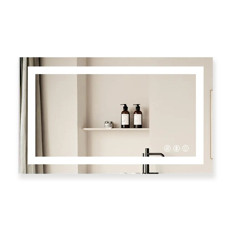 LuxeGlow Series 40"x24" Smart LED Mirror – Anti-Fog, Memory & Adjustable Lighting