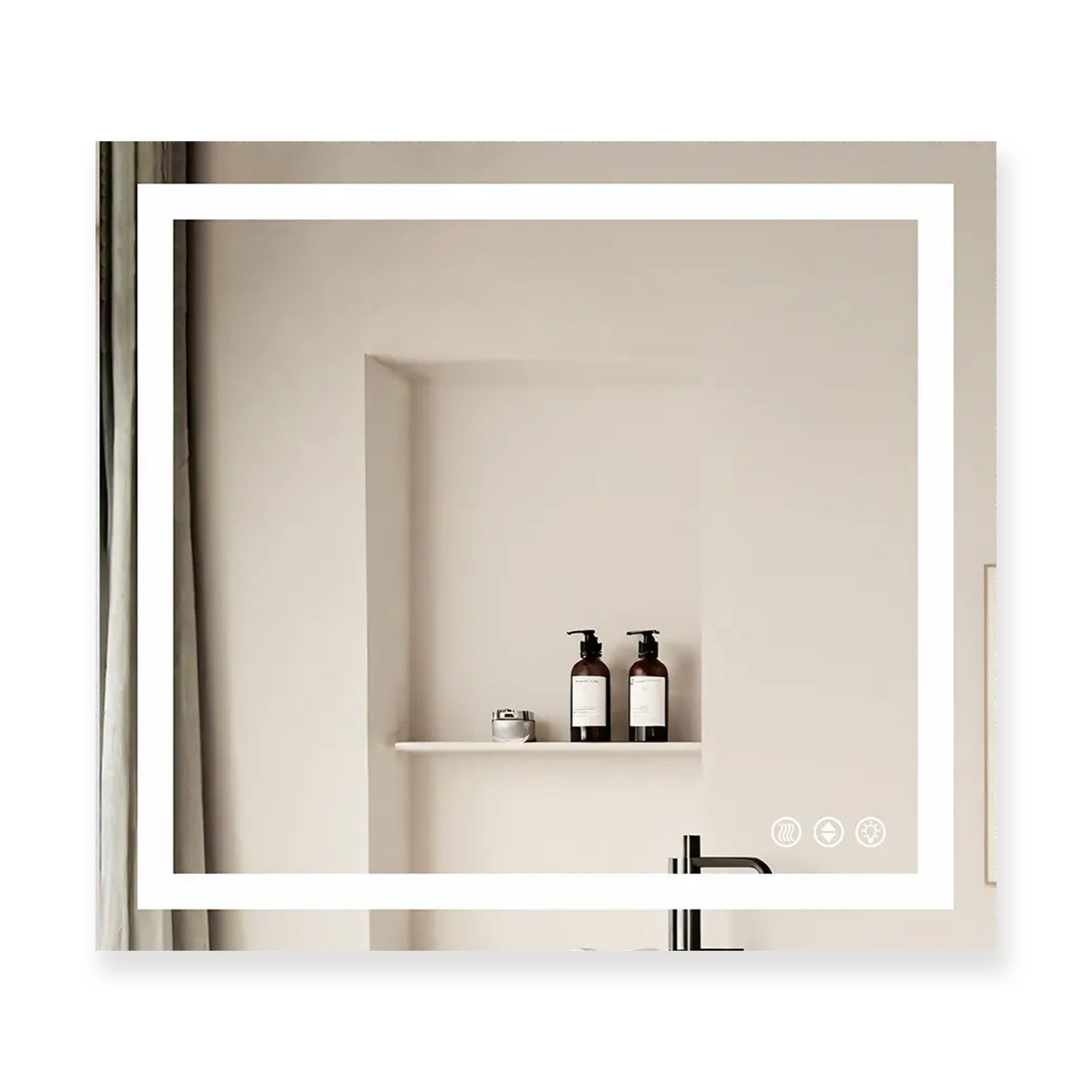 40&quot;x36&quot; Adjustable LED Bathroom Vanity Mirror with Brightness Memory – Anti Fog