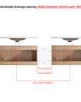 Monterey Series 84" Double Floating Bathroom Vanity in Imitative Oak with Side Cabinet and Integrated Sink