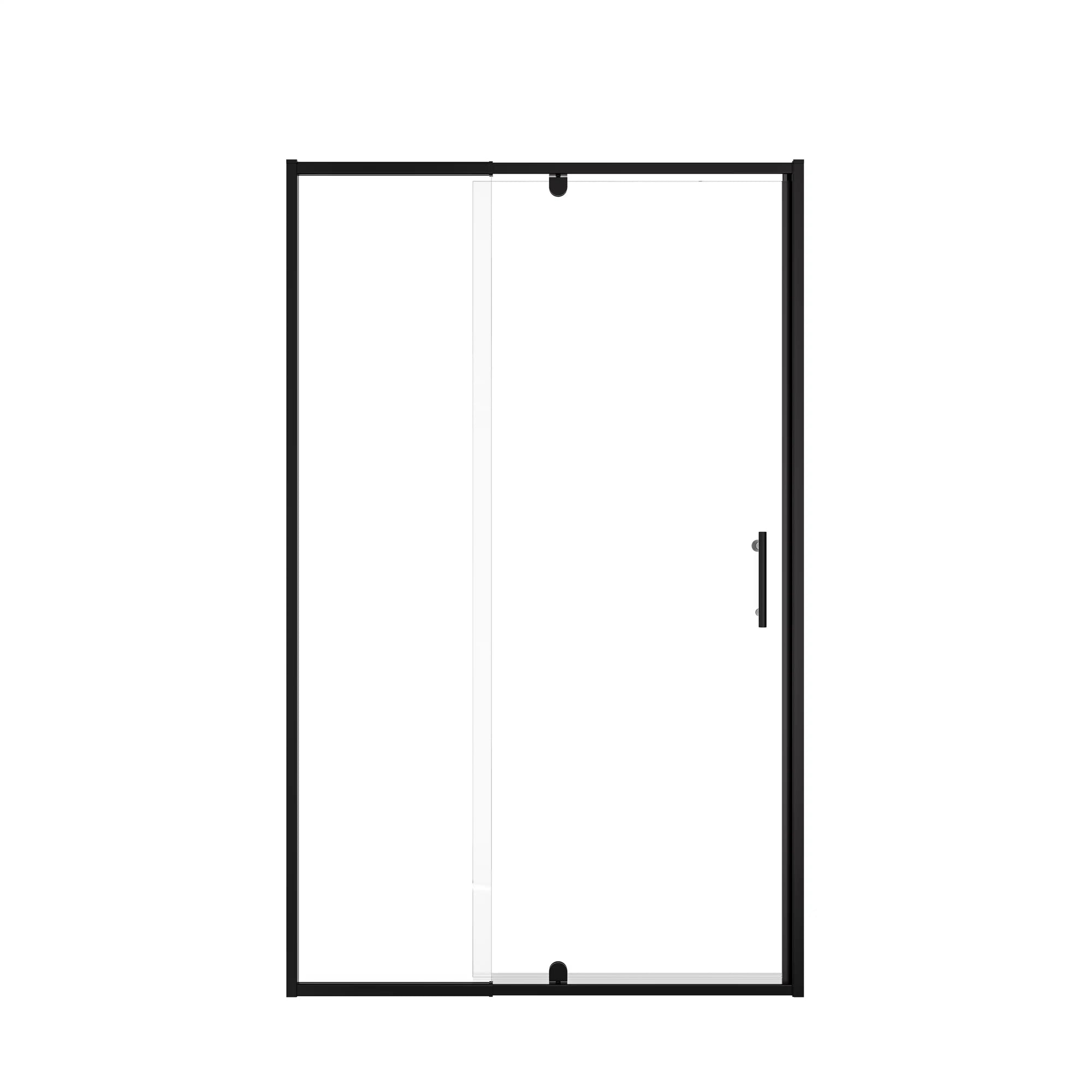 Modern 42 in shower doors with sleek black frame, watertight enclosure measuring 42 x 71 | Ace Decor