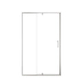 Framed pivot 42 in. shower doors with chrome finish and clear glass, size 42 x 71.