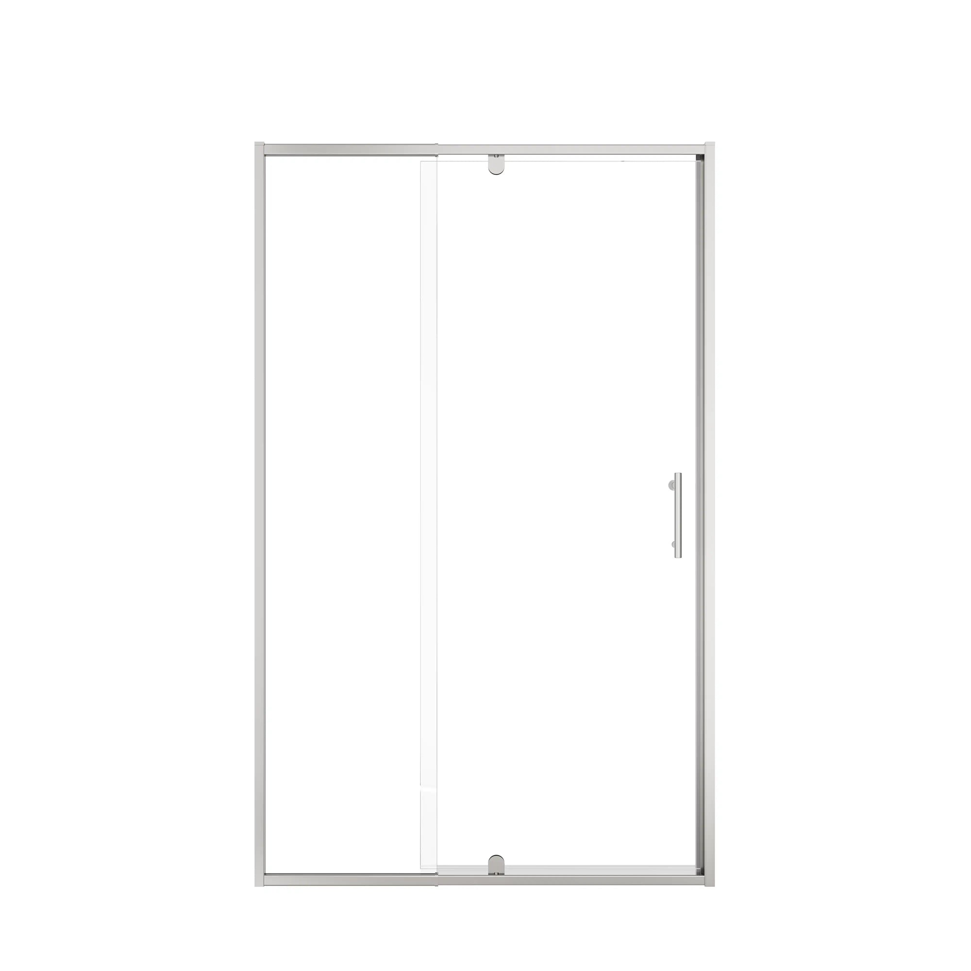 Frameless 42 in shower doors with chrome handle, size 42 x 71 | Ace Decor