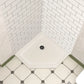 Corner Drain Neo-Angle Shower Base for Tile color:White