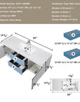 47/59" Modern Floating Bathroom Vanity with Resin Top Basin sink: single