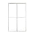 48 x 70 framed glass shower door with sleek silver frame and dual handles. | Ace Decor