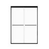48" x 70" Strong Framed Shower Door with 6mm Tempered Glass in Matte Black - No Leaks, No Wobble