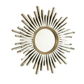 Front view of 33" modern large wall mirror with beveled sunburst frame | Ace Decor
