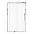 Chrome framed single sliding shower door with stainless steel handle, size 48x72.