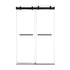 48 x 76 black sliding shower door 48 inch with frameless modern design and sleek dual handles | Ace Decor