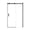Frameless sliding shower screen, 48 x 74 inches, with tempered glass and modern handle | Ace Decor