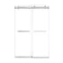 48 x 76 chrome 48 inch sliding shower doors with frameless modern design and dual towel bar handles | Ace Decor