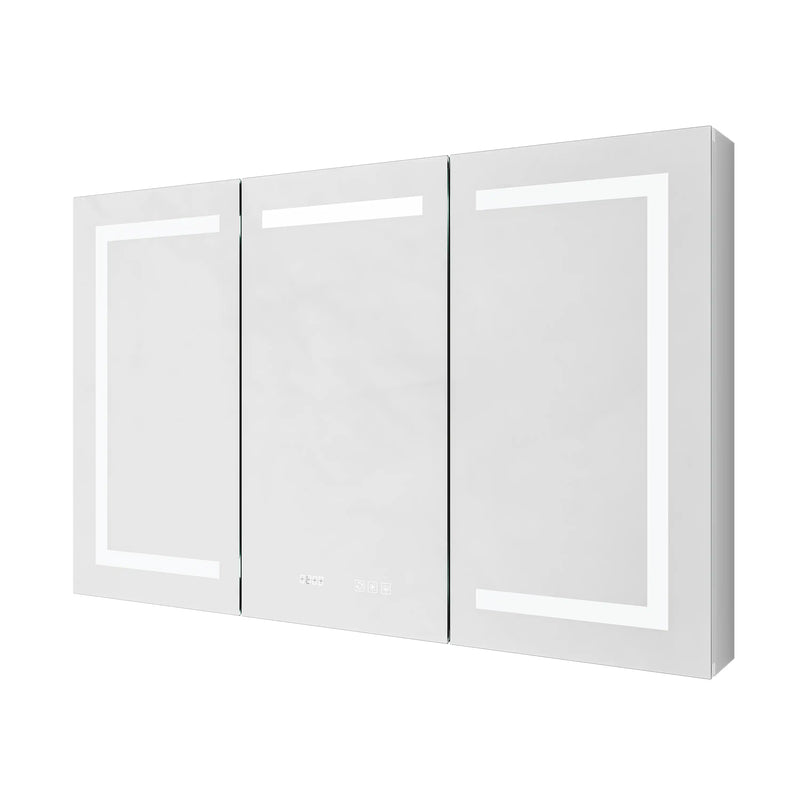 Halo Series 48x30 Rectangular Silver LED Medicine Cabinet - Inner Glow