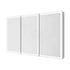 Three-door LED mirror medicine cabinet front view