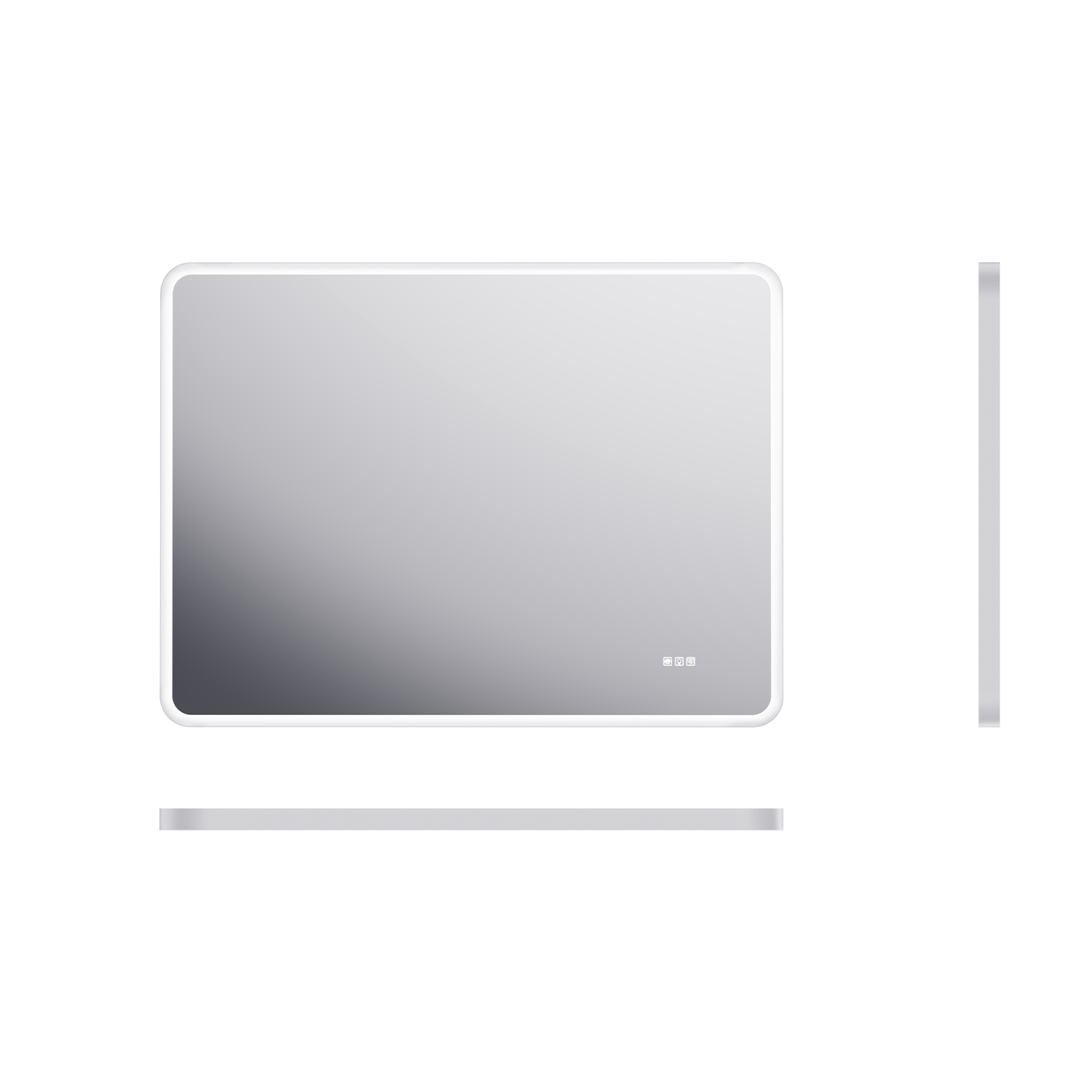 48"x36" Rectangular Framed Dimmable Anti-Fog LED Wall Bathroom Vanity Mirror