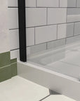 Corner Drain Neo-Angle Shower Base for Tile color:White