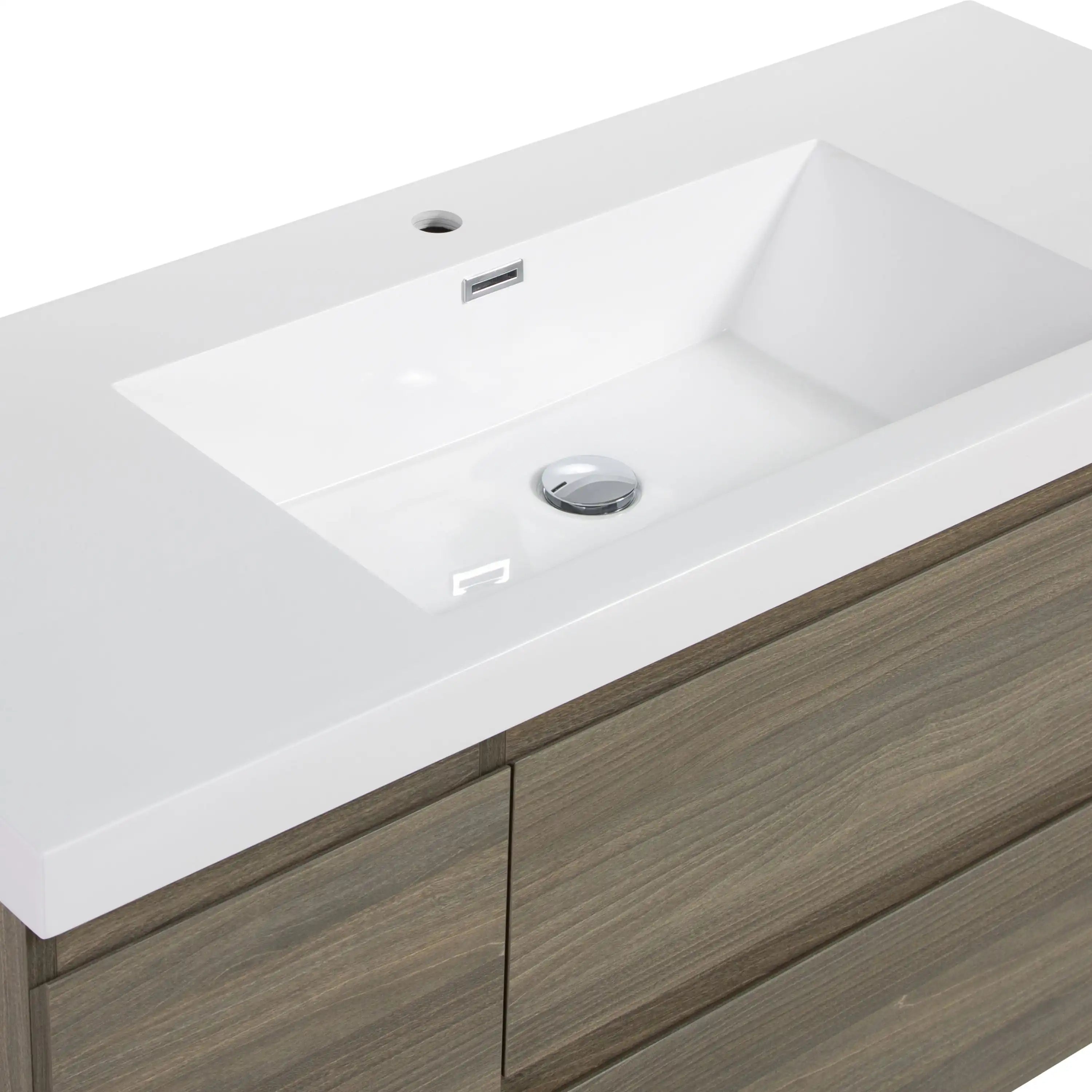 48 inch bathroom vanity with stone resin integrated sink, durable and easy to clean.