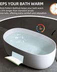 47" Compact Solid Surface Resin Bathtub with Pop-Up Drain & Overflow – Modern & Affordable for Small Spaces color: Matte White