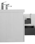 59 inch double sink vanity side view highlighting soft-close drawers and sturdy cabinet construction | Ace Decor
