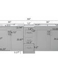 Elysian 84" Freestanding Bathroom Vanity with Double Sinks – Grey