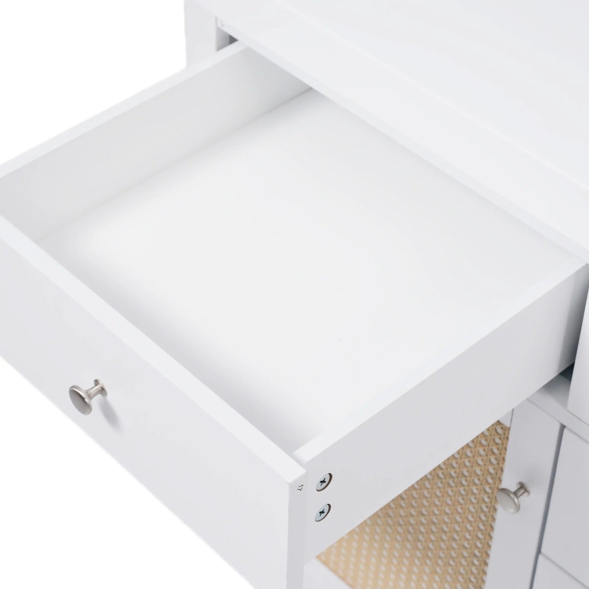 Soleil 60&quot; Bathroom Vanity with Sink, Elegant White Cabinet with Drawers