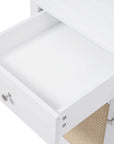 Soleil 60" Bathroom Vanity with Sink, Elegant White Cabinet with Drawers