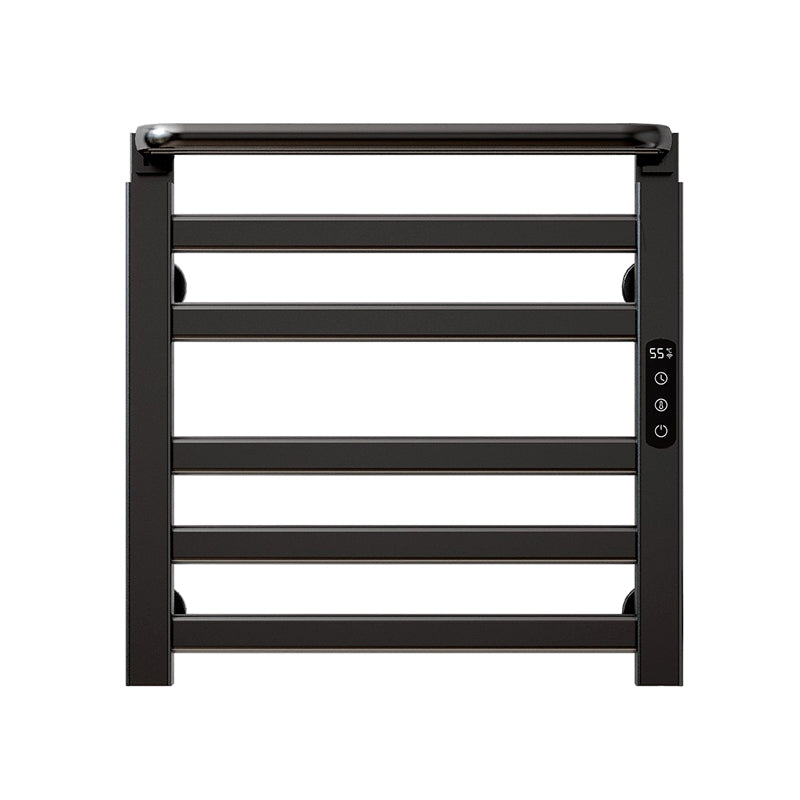 20" X 20" Matte Black Smart Heated Towel Rack – Energy-Efficient, 360° Drying & Safety Features