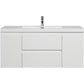 47/59" Modern Floating Bathroom Vanity with Resin Top Basin color: White | sink: single