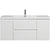 48 inch white floating bathroom vanity with integrated single sink and modern wall-mounted design | Ace Decor