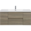 47/59" Modern Floating Bathroom Vanity with Resin Top Basin color: Ash Grey | sink: single