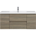 47/59" Modern Floating Bathroom Vanity with Resin Top Basin color: Ash Grey | sink: single