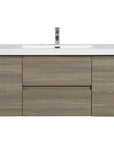 47/59" Modern Floating Bathroom Vanity with Resin Top Basin color: Ash Grey | sink: single