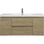47/59" Modern Floating Bathroom Vanity with Resin Top Basin color: Oak | sink: single