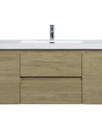 47/59" Modern Floating Bathroom Vanity with Resin Top Basin color: Oak | sink: single