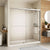 ACE DECOR Bypass Shower door color:Chrome