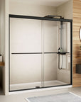 ACE DECOR Bypass Shower door color:Matte Black