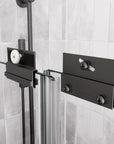 ACE DECOR Bypass Shower door color:Matte Black