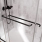 ACE DECOR Bypass Shower door color:Matte Black