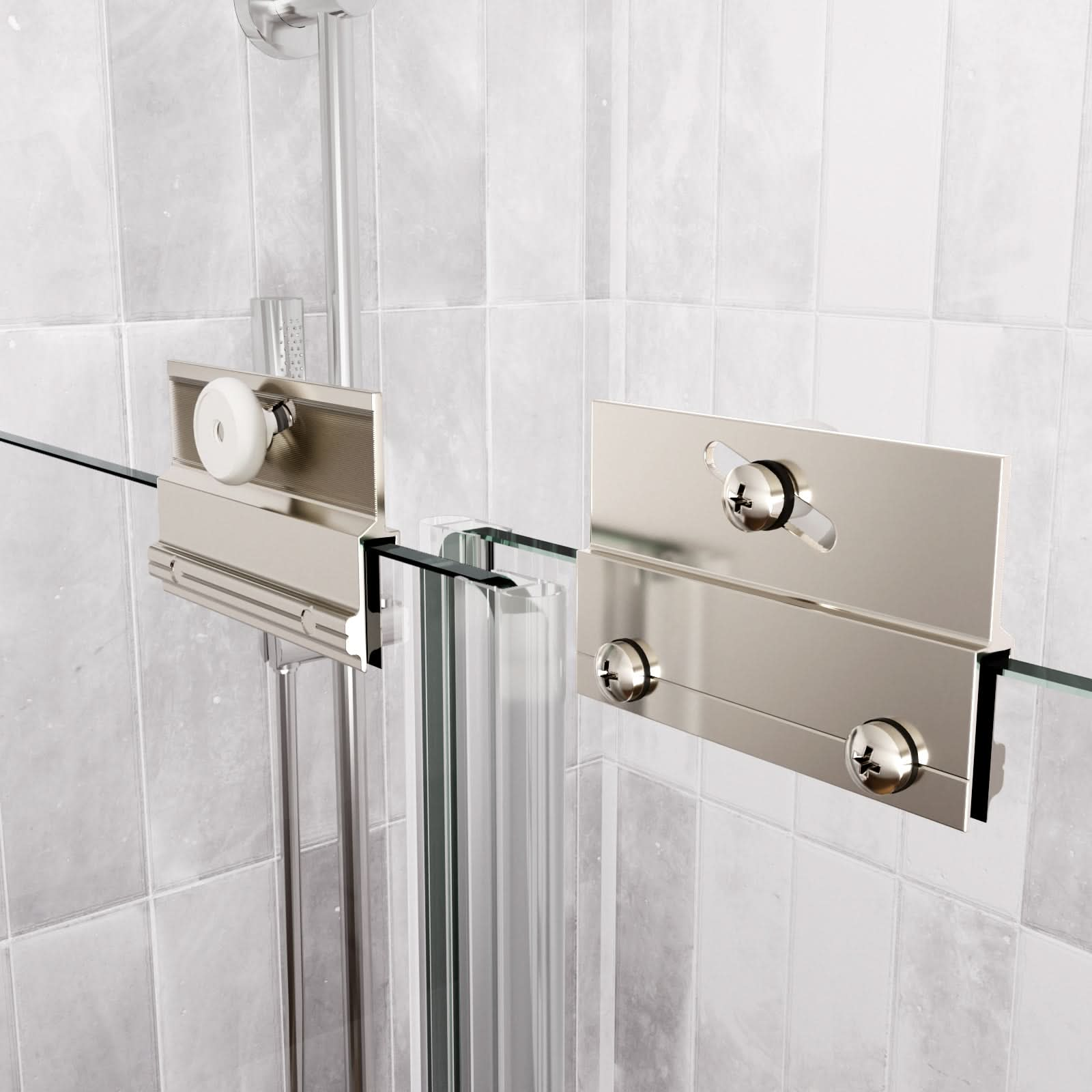 ACE DECOR Bypass Shower door color:Chrome