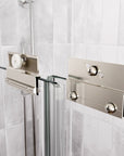 ACE DECOR Bypass Shower door color:Chrome