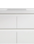 71 X 20 Modern Floating Double Sink Bathroom Vanity - Wall Mounted Storage Cabinet color: White