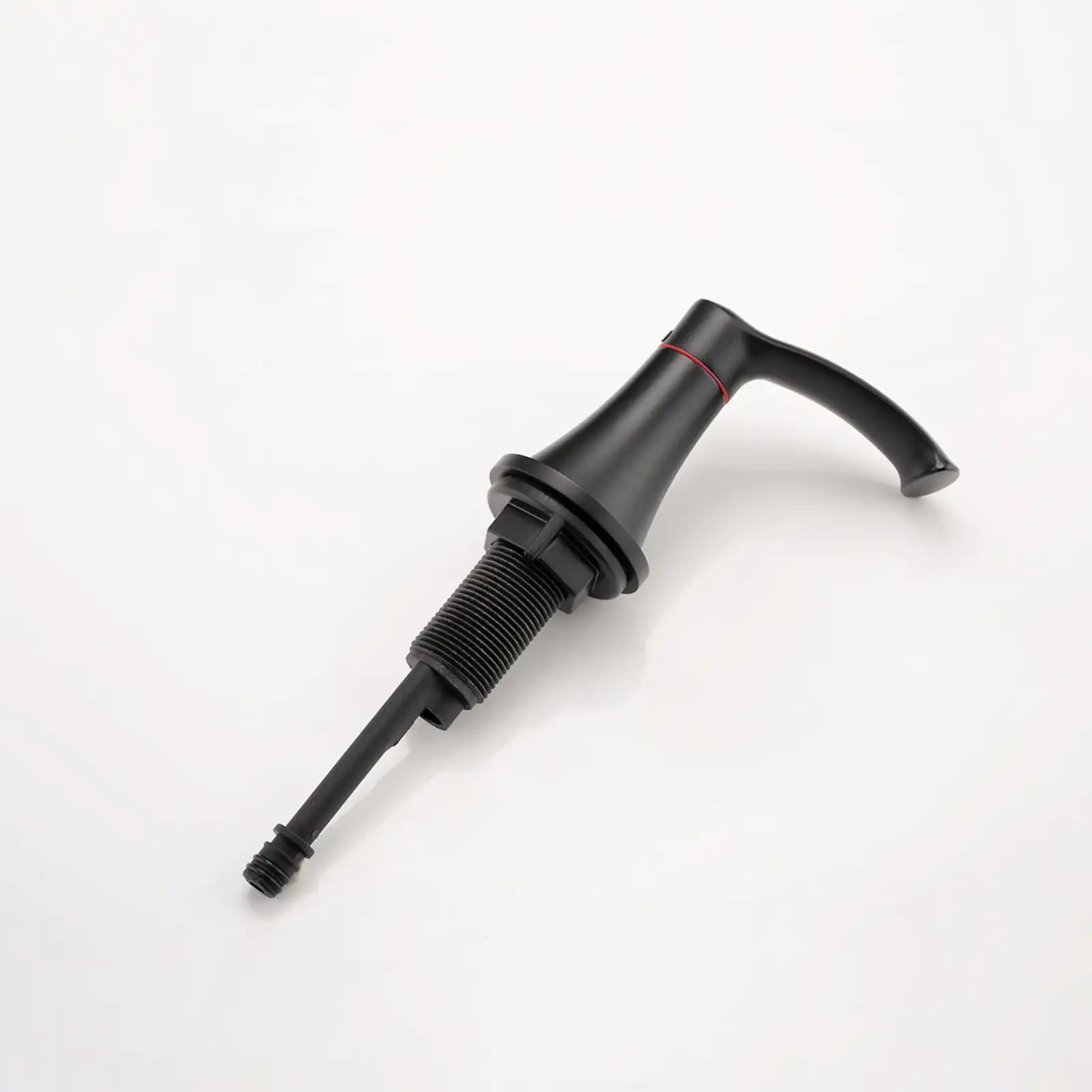 Hot water control valve with durable metal handle for black faucet bathroom, offering a smooth and comfortable grip | Ace Decor