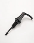 Hot water control valve with durable metal handle for black faucet bathroom, offering a smooth and comfortable grip | Ace Decor