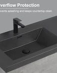 59/71" Grey Modern Floating Bathroom Vanity with Double Black Quartz Top & Soft Close Drawers color: Grey