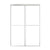 54 x 70 framed bypass shower door with sleek handles and modern design. | Ace Decor