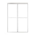 54 x 70 framed bypass shower door with sleek handles and modern design.