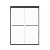54" x 70" Strong Framed Shower Door with 6mm Tempered Glass in Matte Black - No Leaks, No Wobble