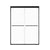 54 x 70 framed shower door with sleek black shower frame and modern minimalist design. | Ace Decor