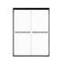 54 x 70 framed shower door with sleek black shower frame and modern minimalist design.