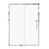 Framed single sliding shower door with stainless steel handle, size 54x72.